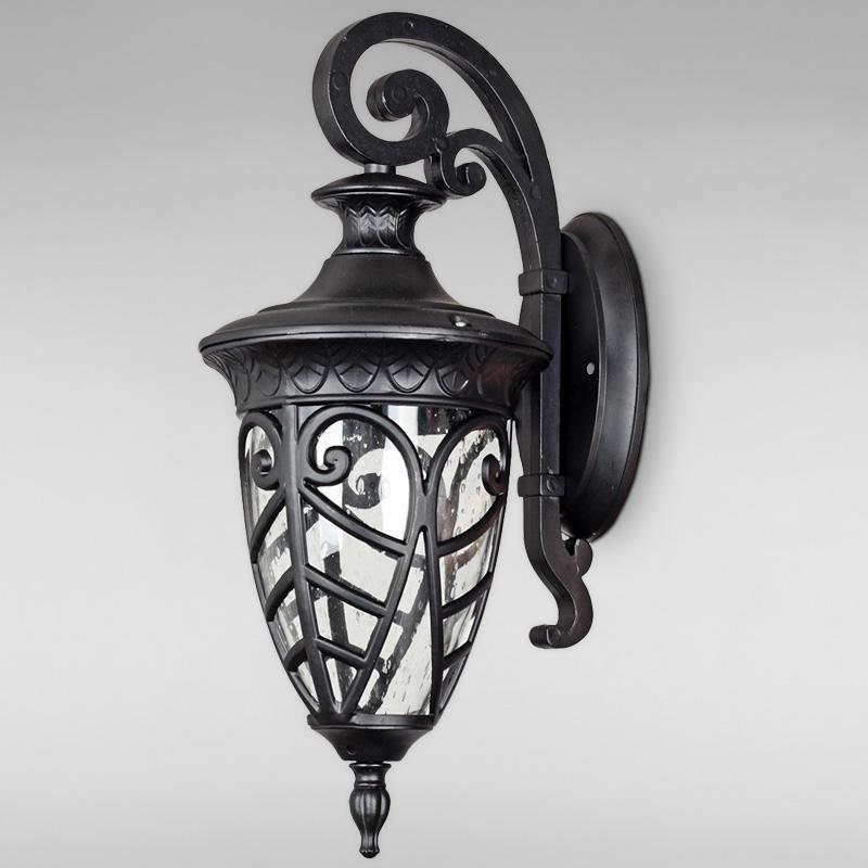 Уличный настенный светильник KX-18265 470х230 мм E27 Черный