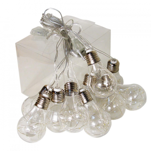 Гирлянда Copper Ball 80WW-2 7281 10 шт. больших лампочек Прозрачный (41426)