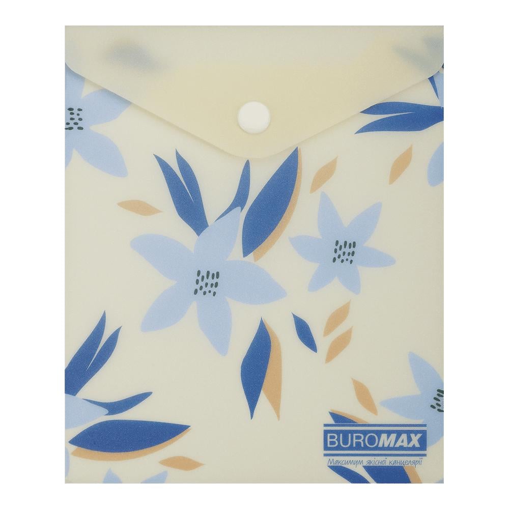 Папка-конверт Buromax Myosotis Arabeski на кнопке A6 полипропилен Маренго (BM.3922-53)