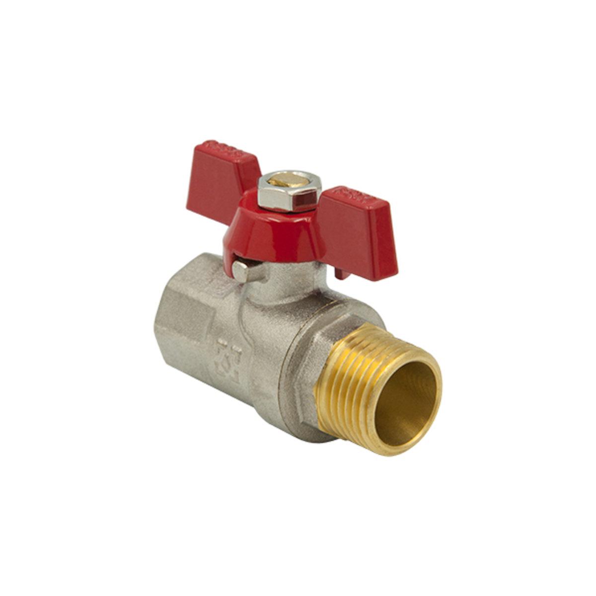 Кран шаровый Raftec PN40 НВ 1/2 бабочка Red (SW-51178) - фото 5