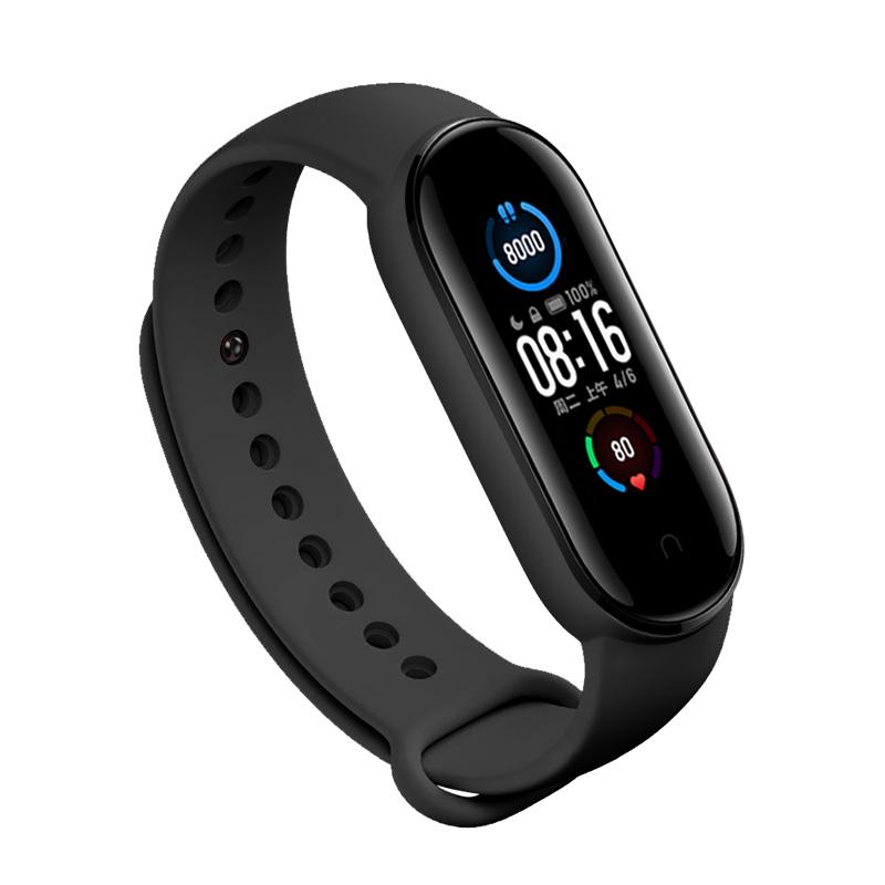 Силиконовый ремешок BeCover Xiaomi Mi Smart Band 5/Mi Smart Band 6 Black (705062)
