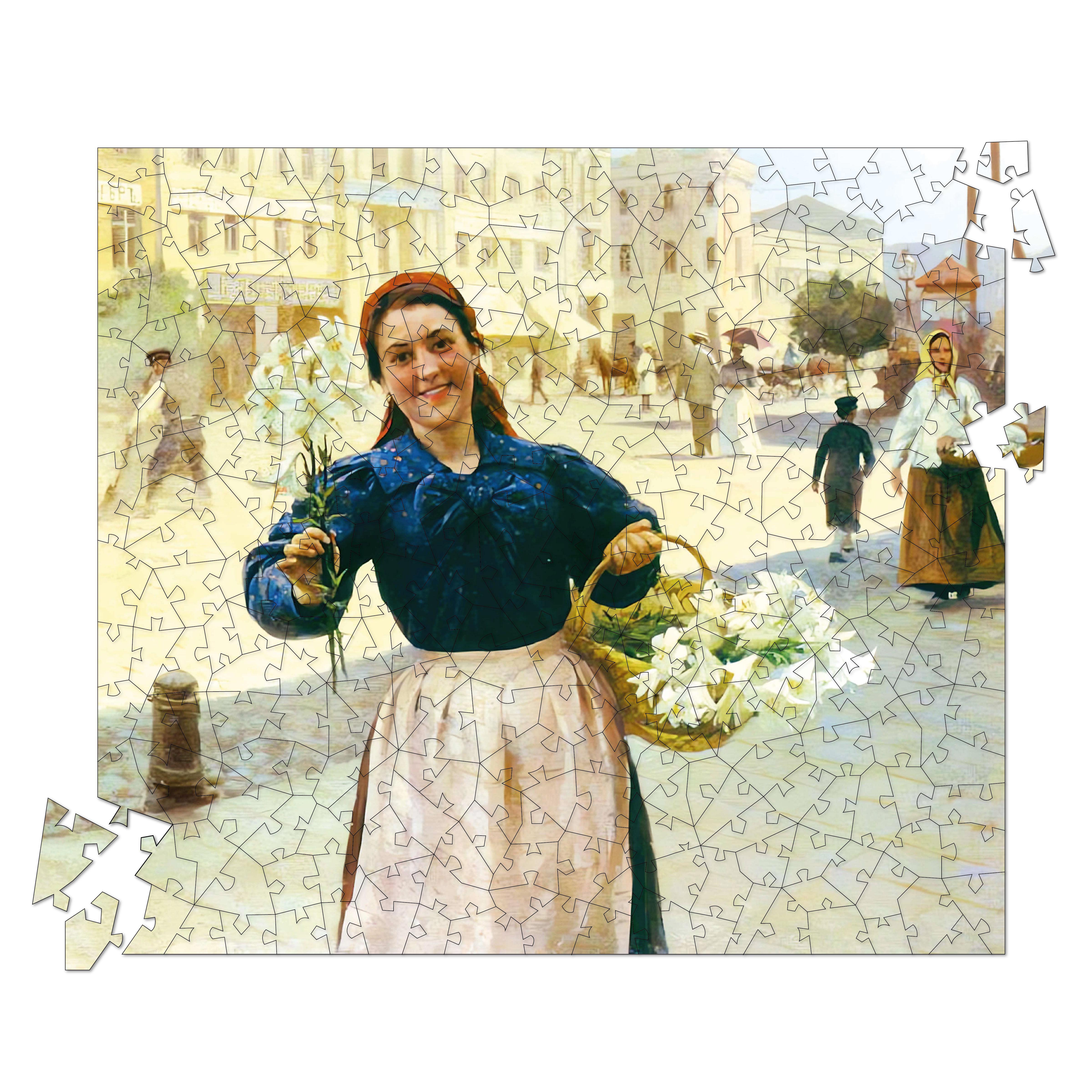 Пазл дерев'яний Київська квіткарка Микола Пимоненко 300 ел. (30821477)