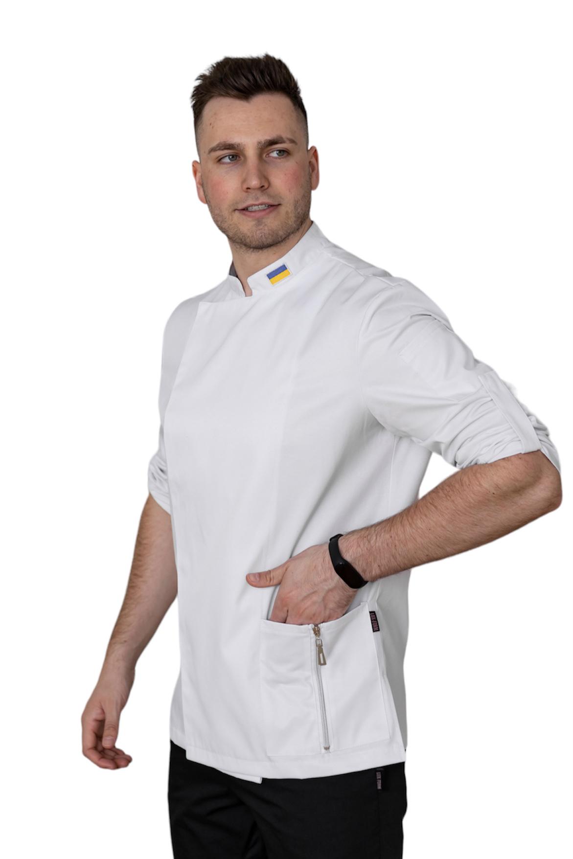 Кітель кухарський чоловічий Lux Form р. 54 White (4414) - фото 3 Кітель кухарський чоловічий Lux Form р. 54 White (4414) - фото 3