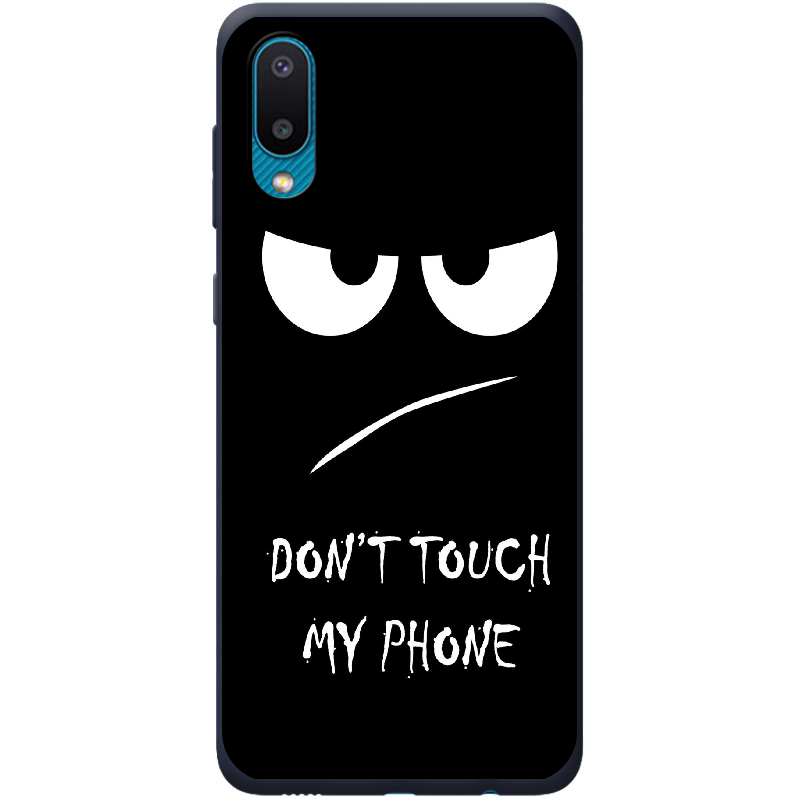 Чехол BoxFace Samsung A022 Galaxy A02 Don't Touch my Phone Синий силикон (42004-up535-42498)