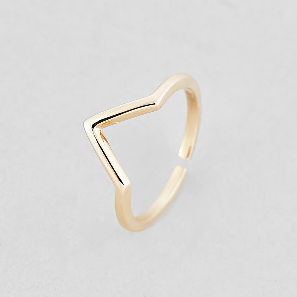 Кольцо золотое Minimal Новые чувства (К10133-ж/ЗВС-253ж)