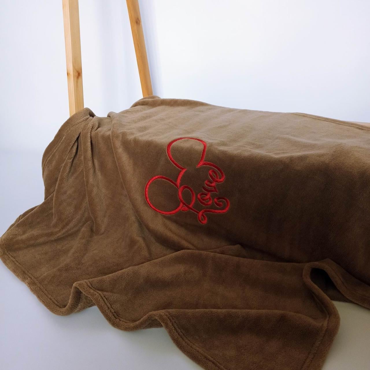 Плед детский Penetka с вышивкой Mickey велсофт 100x90 см Коричневый (6494.95.85.183.4)