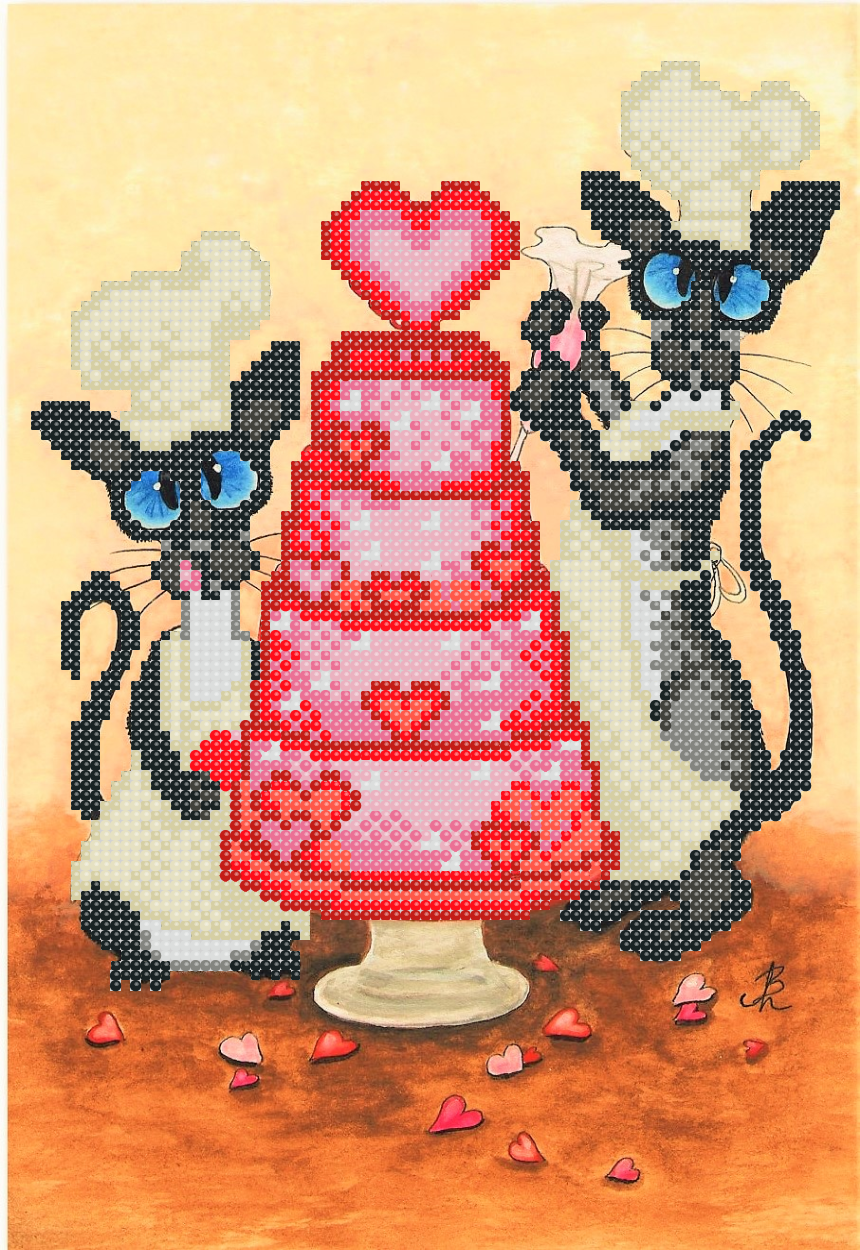 Схема вышивки бисером Праздничный торт (1221140148А)