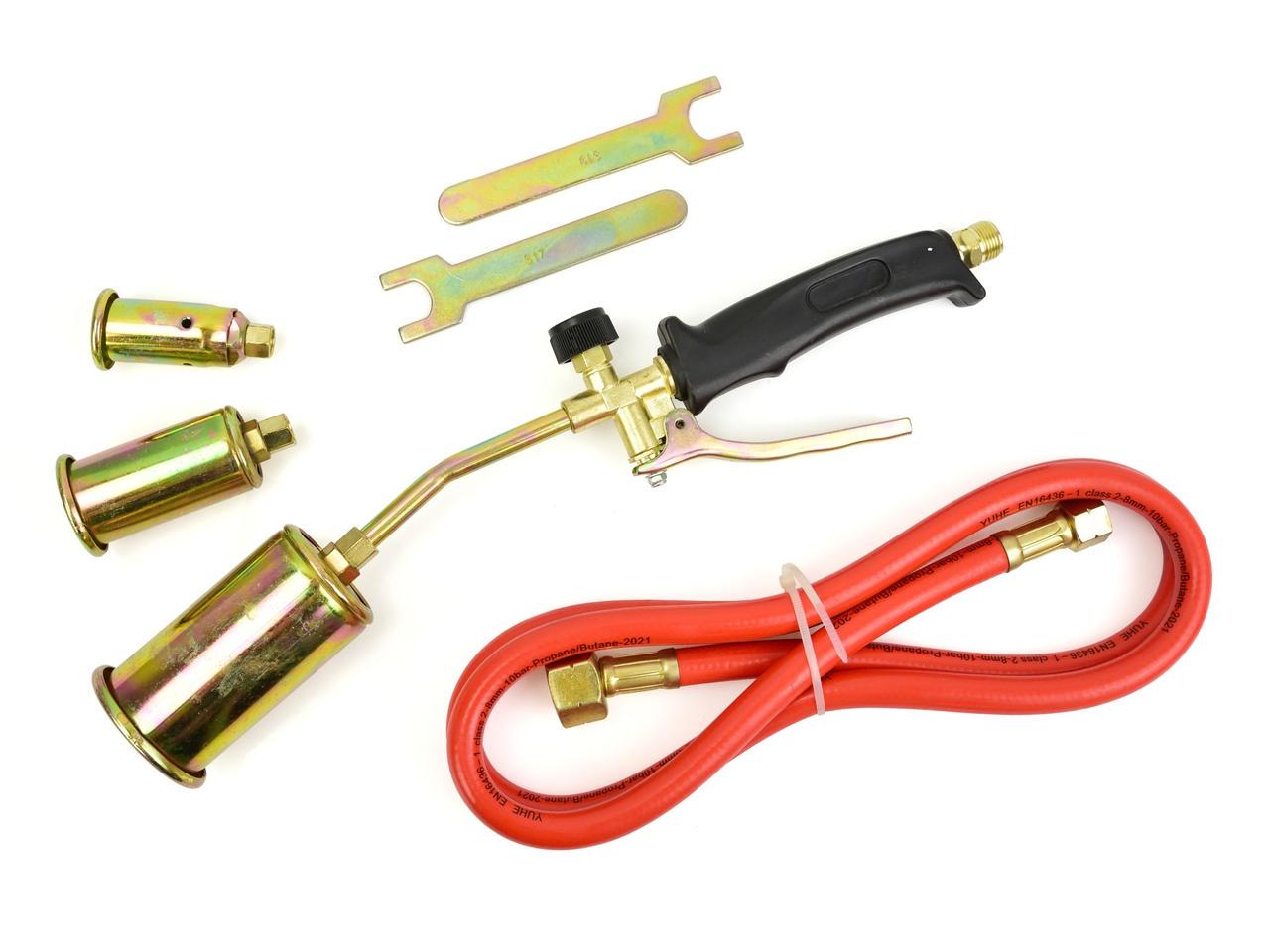 Газовая горелка кровельных работ GeKo 40 см на 1 сопло 50x5x25 мм и шлангом 1,5 м (G20001)