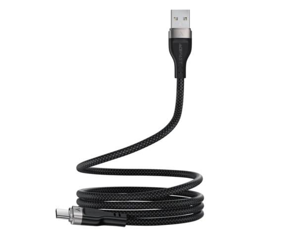 Кабель Data Acefast C11-04 USB-Type-C 3A 1,2 м Black (066974316280224) - фото 2