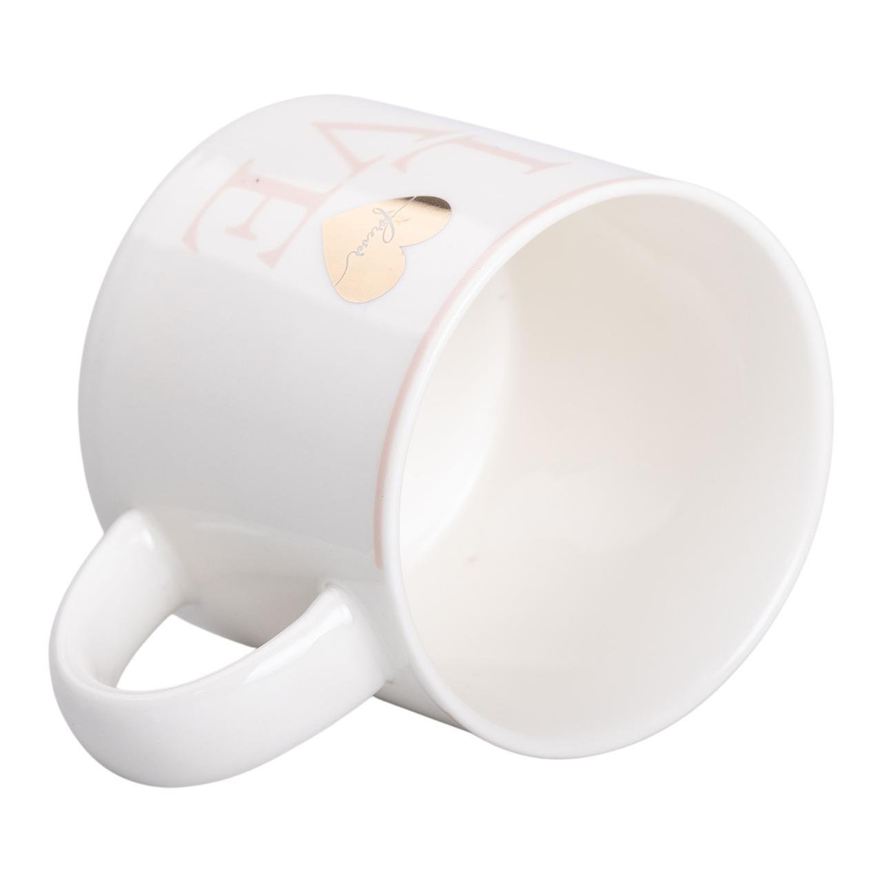 Кружка керамическая для кофе/чая Love 350 мл Белый (RX-N240126WL)