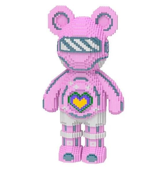 Конструктор Magic Blocks Bearbrick светится в темноте 50 см 4031 деталь Розовый (14604197)