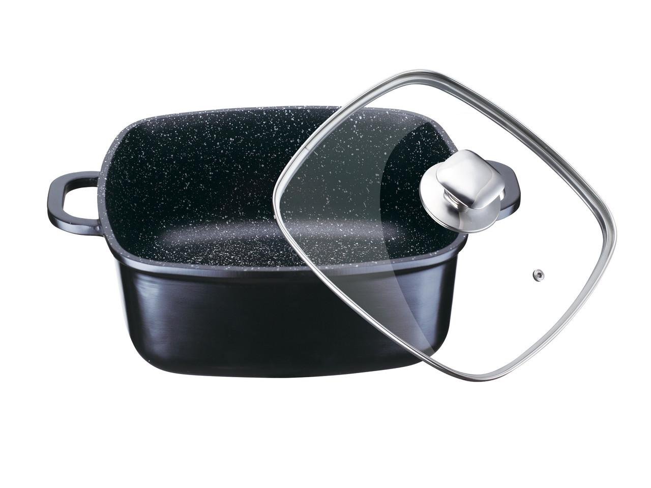 Каструля квадратна Peterhof Imperial з антипригарним покриттям та кришкою 28 см 6,3 л (PH-15830-28)