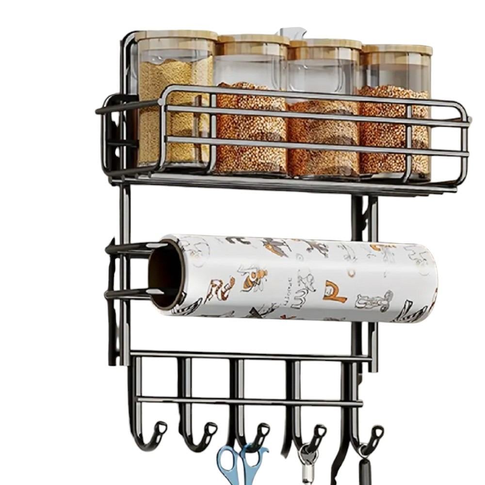 Полка-органайзер M50258 с держателем настенная 5 крючков 29,5х10х23,5 см Полка-органайзер M50258 с держателем настенная 5 крючков 29,5х10х23,5 см