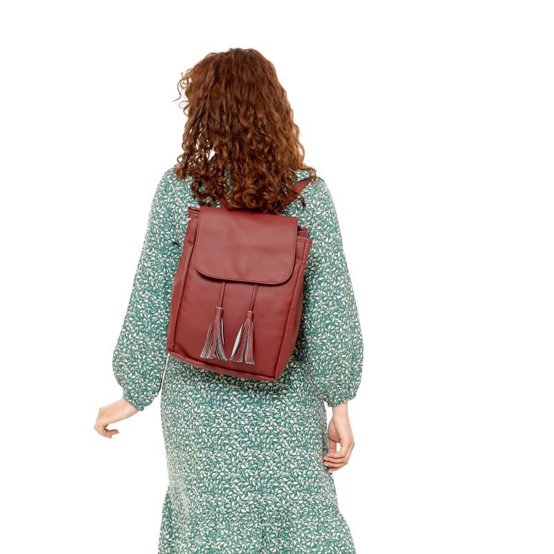 Рюкзак женский Sambag Loft BZNa 34x24x14 см Бордовый