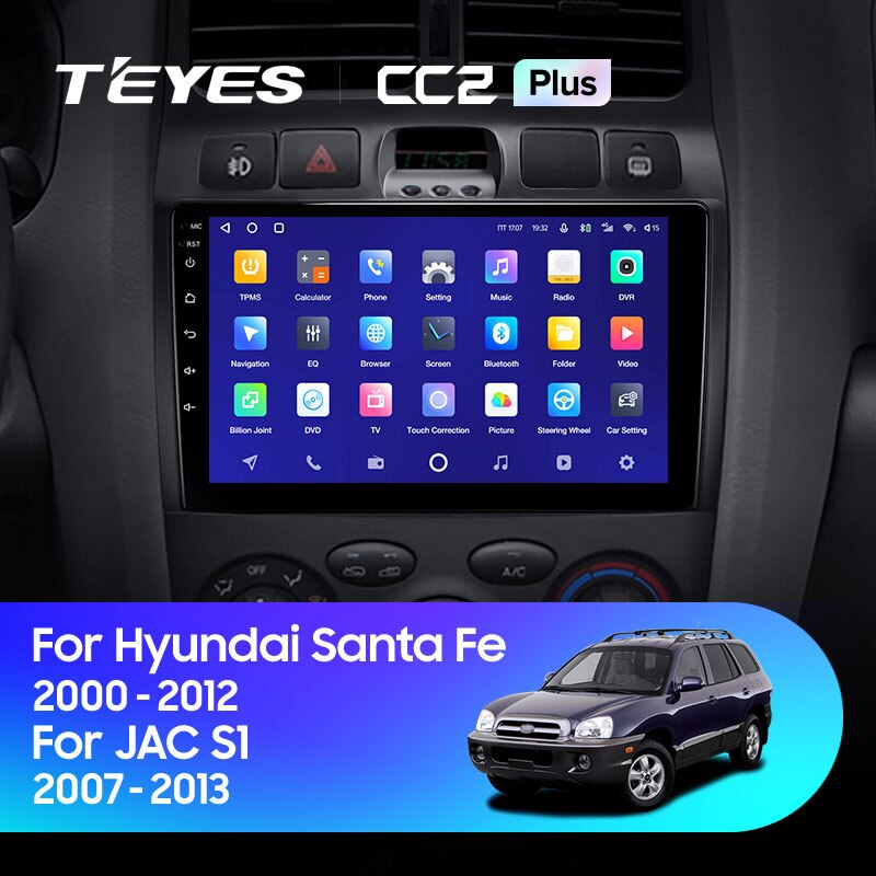 Автомагнитола штатная Teyes CC2 Plus для Hyundai Santa Fe SM 2000-2012 Android CC2 PLUS 6+128G Wi-Fi+4G (1796832100) - фото 3