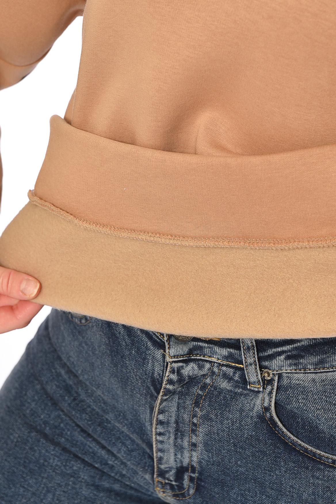 Худі жіноче на флісі M-L Бежевий (195875) - фото 4 Худі жіноче на флісі M-L Бежевий (195875) - фото 4