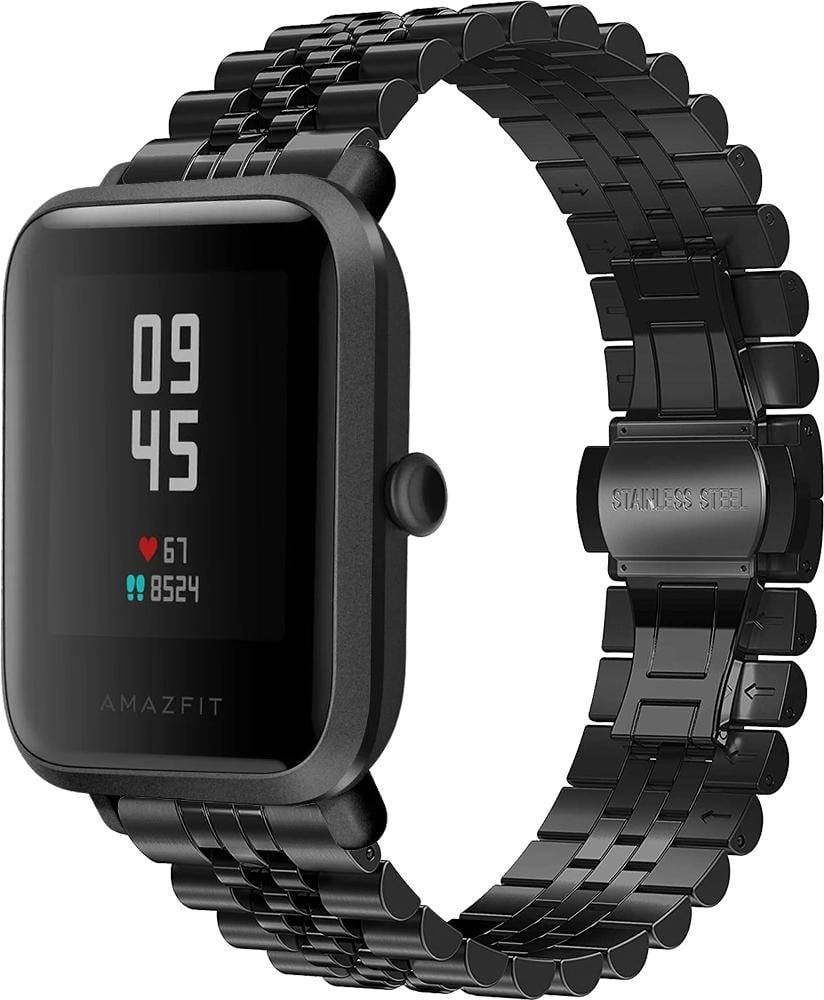 Браслет металлический Stech для Amazfit Bip Black (26970-2B) Браслет металлический Stech для Amazfit Bip Black (26970-2B)