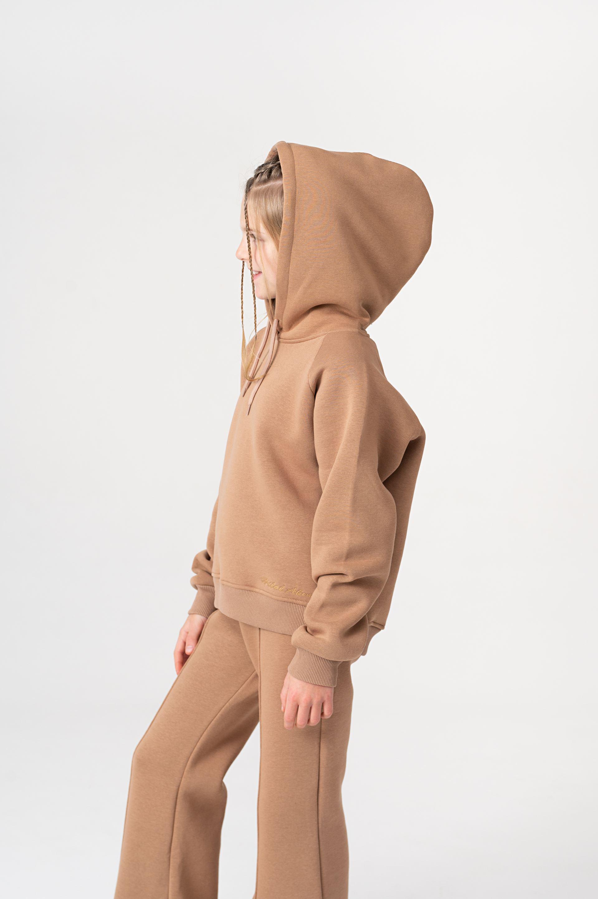 Костюм на флісі з штанами палаццо Yumster YN.22.25.005 116 см Бежевий - фото 11