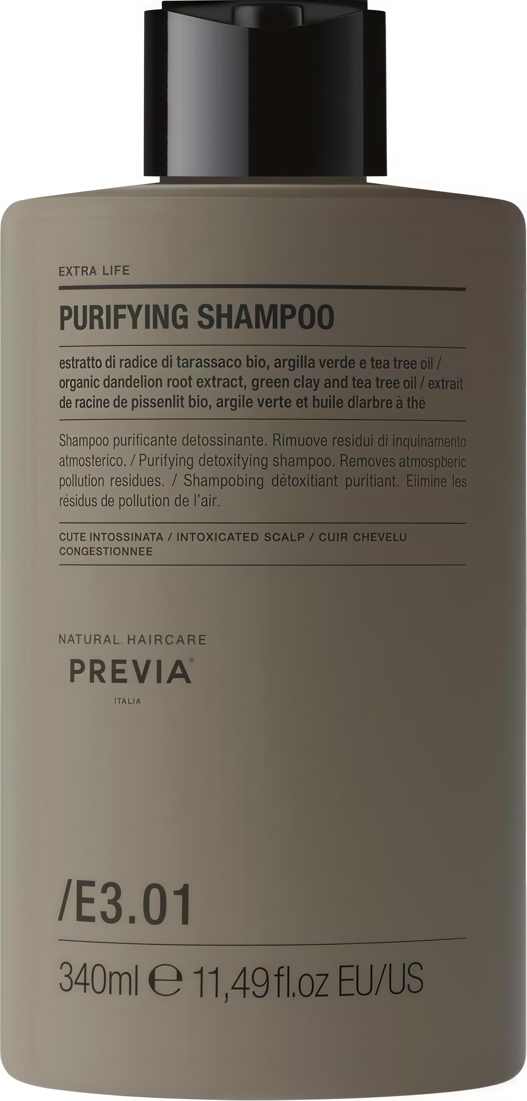 Очищающий детокс-шампунь PREVIA Natural Haircare Extra Life E3.01 Purifying Shampoo 340 мл