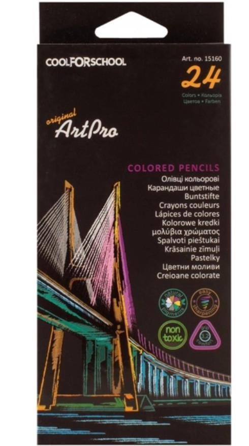 Карандаши цветные профессиональные Cool For School Art Pro 24 цвета