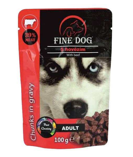 Шматочки яловичого м’яса в соусі Fine Dog для собак 100 г (7846)