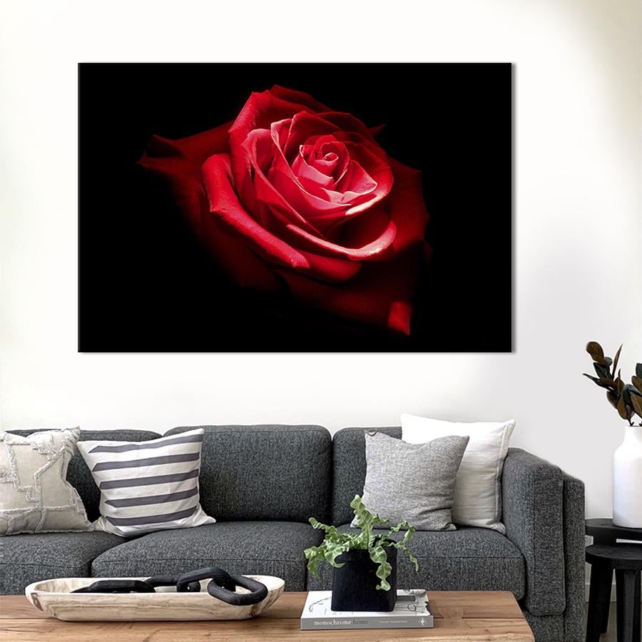 Картина на холсте Алая роза 51x34 см (222-1)