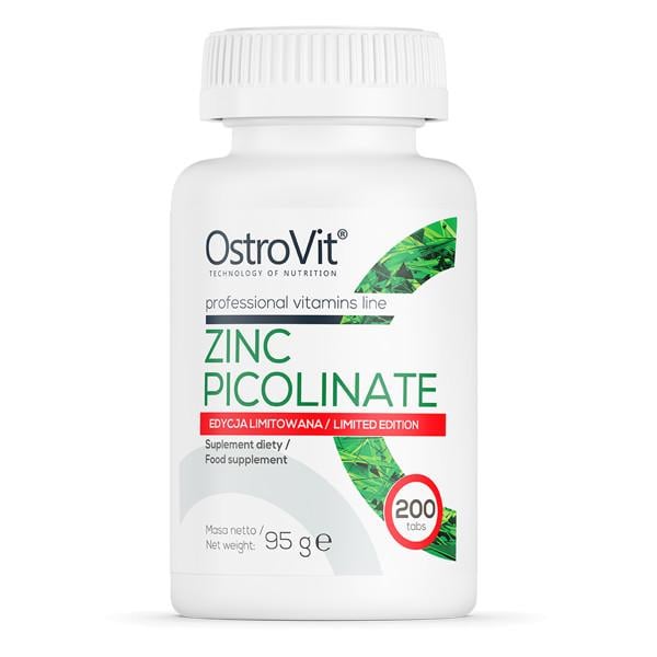 Мікроелемент Цинк для спорту OstroVit Zinc Picolinate 200 Tabs