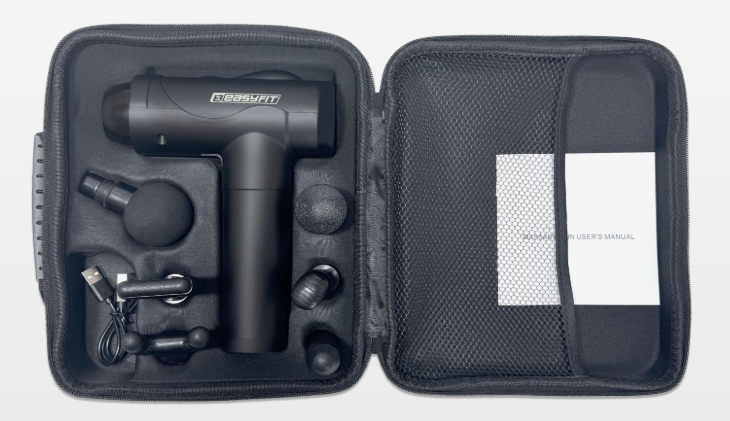 Масажер перкусійний для спини EasyFit Vibe 6 насадок та 30 режимами (EF-2072)