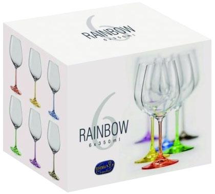 Набір бокалів для шампанського Bohemia Rainbow 190 мл 6 предметів (40729/190S/D4641) - фото 3