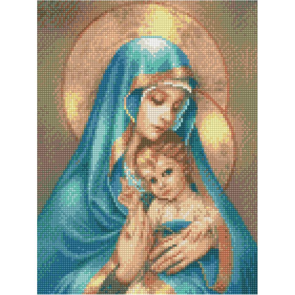 Алмазная мозаика Strateg HX024 Богородица с ребенком 30х40 см