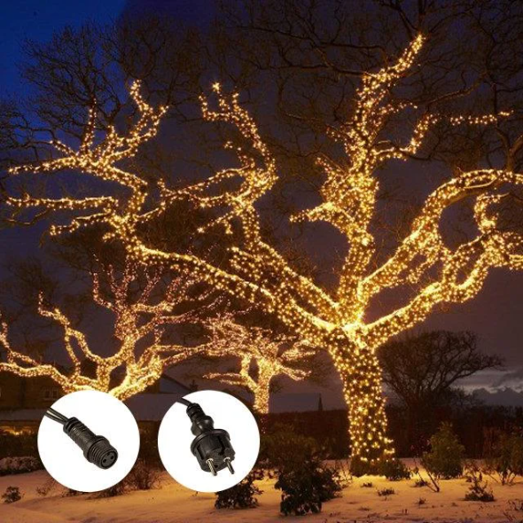 Гирлянда-нить уличная 200 led с переходником 20 м Белый теплый (TR-V20WW) - фото 4 Гирлянда-нить уличная 200 led с переходником 20 м Белый теплый (TR-V20WW) - фото 4