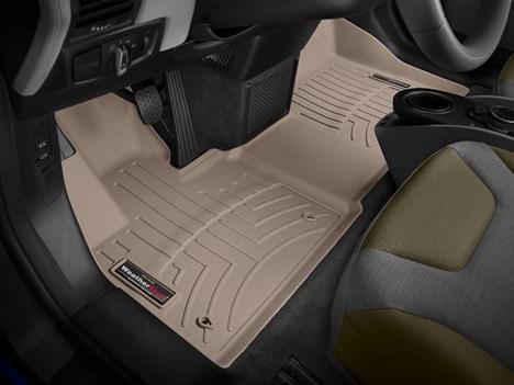 Килимки автомобільні передні лайнери WeatherTech 455691 BMW i3 2013 Бежевий (1185134935)