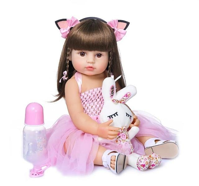 Кукла реалистичная кукла Реборн с длинными волосами 55 см (1298448153)