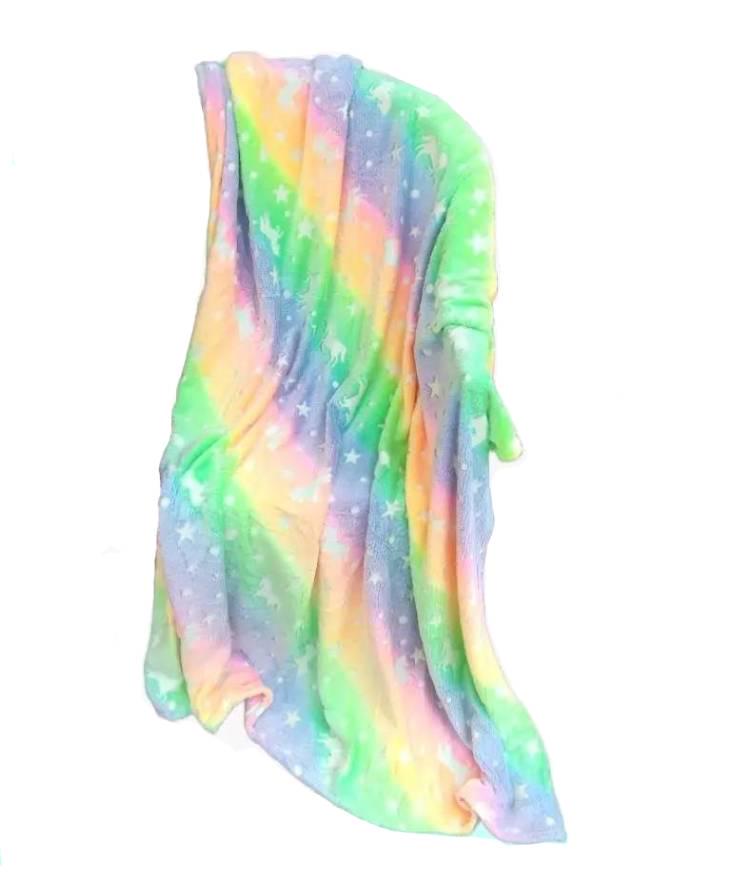 Плед флисовый евро Светлячок 2 светится в темноте 230х200 см