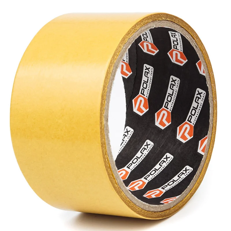 Скотч клейкая лента Polax двусторонняя на полипропиленовой основе 50 мм х 5 м (101-001)