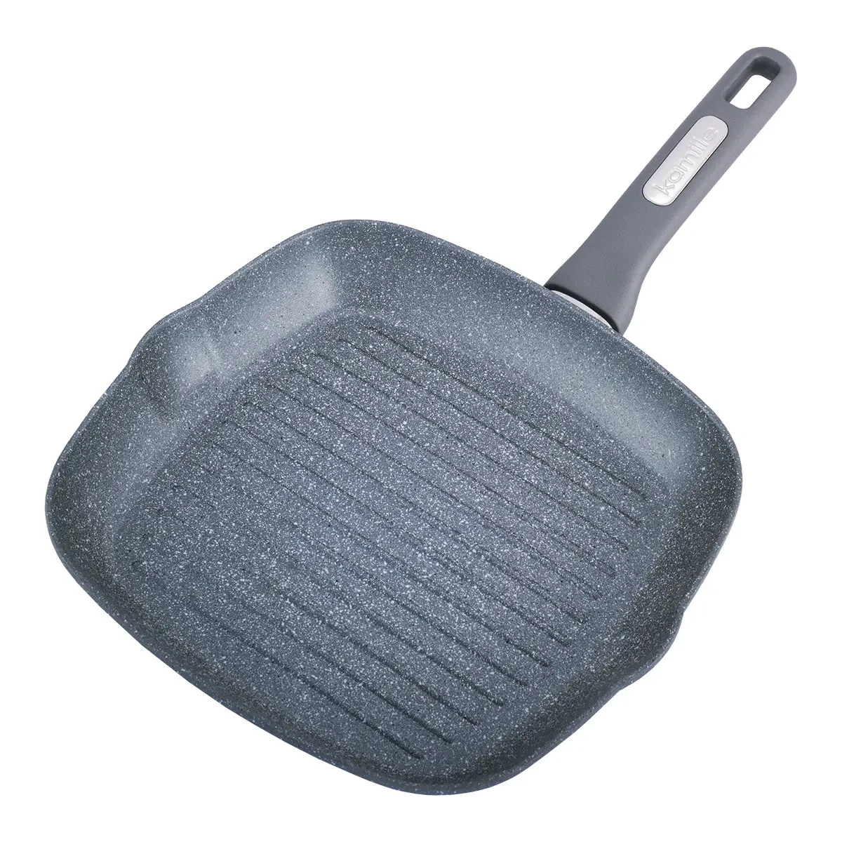 Сковорода-гриль Kamille 28x28x4 см с гранитным покрытием (KM-4278GR)