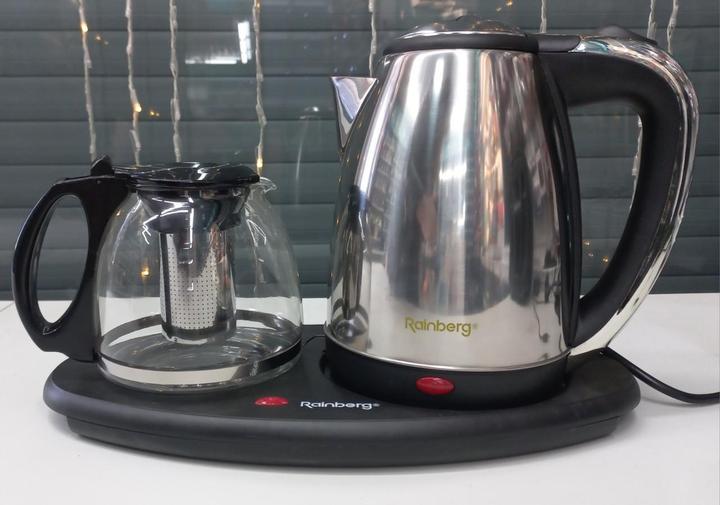 Электрочайник с заварником Rainberg RB-2504 на подставке из нержавеющей стали (RB2504-AV) - фото 3 Электрочайник с заварником Rainberg RB-2504 на подставке из нержавеющей стали (RB2504-AV) - фото 3