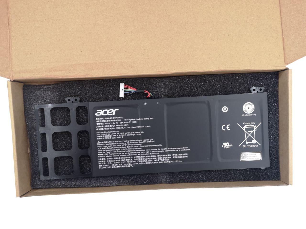 Аккумулятор для Acer TravelMate P6/P614-51-G2-524H/AP18L4K 3920 mAh 45Wh (21176335)