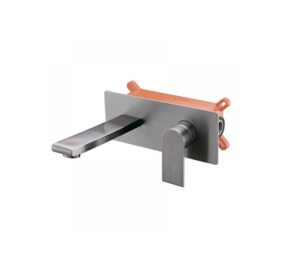 Смеситель для умывальника KOER KI-16015-02 встраиваемый нержавеющая сталь (KR4783)