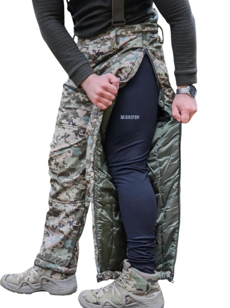 Штаны зимние на подтяжках софт шелл р. 48 MM-14 (359231548)