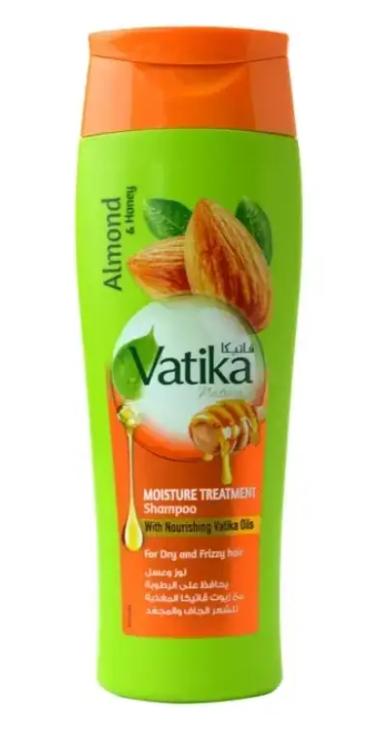 Шампунь зволожувальний Dabur Vatika із солодким мигдалем для сухого та кучерявого та жорсткого волосся 200 мл