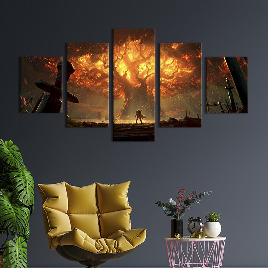 Картина на полотні Спалювання teldrassil 162x80 см (1528-52)