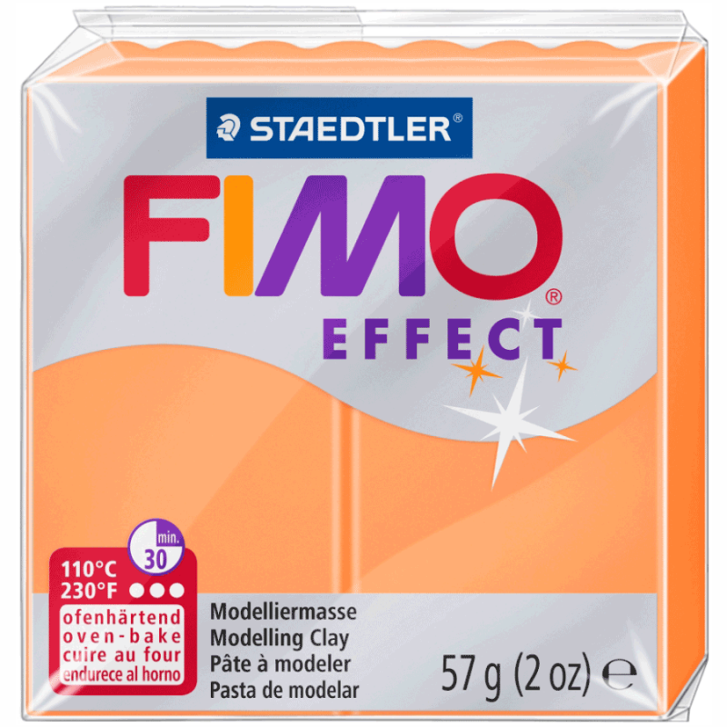 Глина полимерная Fimo Effect 57 г Неоновая оранжевая (8010-401)