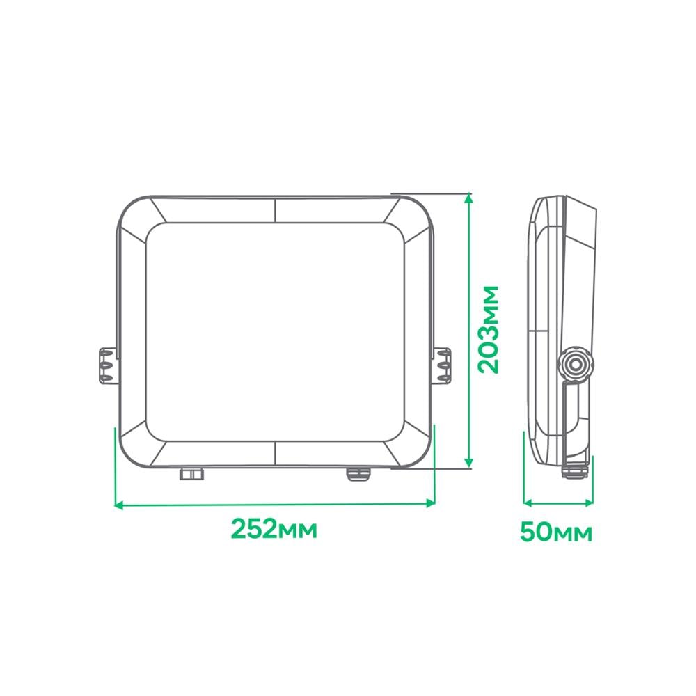 Прожектор світлодіодний Ardero LL-4100ARD PRO 100W 10000Lm 6500K - фото 2