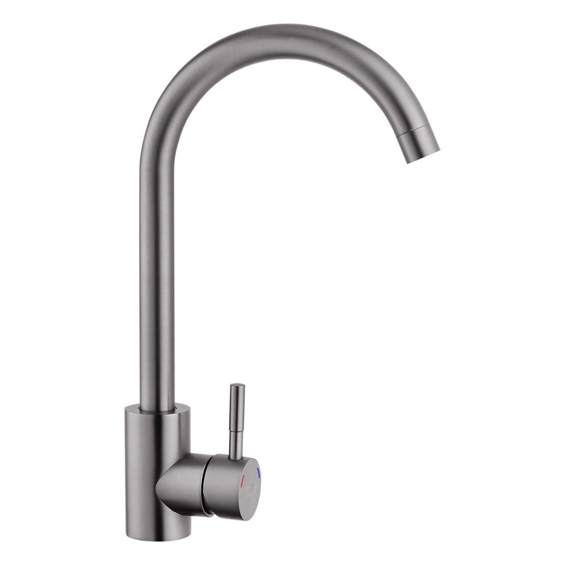 Смеситель для кухни Kroner KRM Edelstahl Klassisch SCH035PVD однорычажный Графит матовый (CV024351)