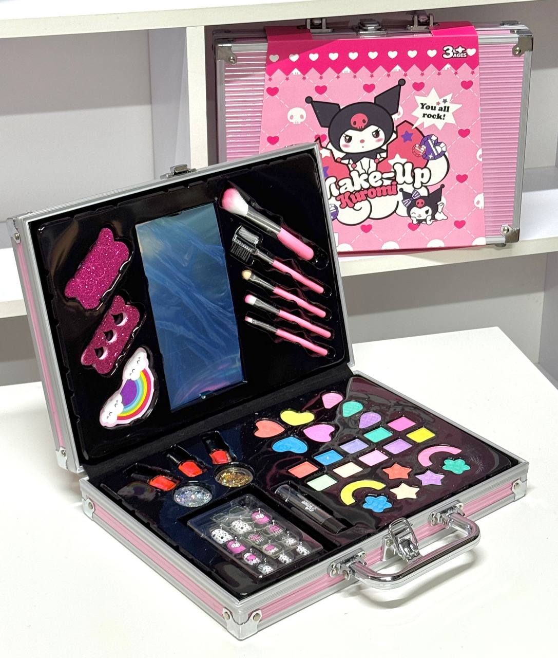 Валіза візажиста для дівчаток FT 2076 B з дзеркалом на 40 елементів у кейсі (2761524445) - фото 7 Валіза візажиста для дівчаток FT 2076 B з дзеркалом на 40 елементів у кейсі (2761524445) - фото 7