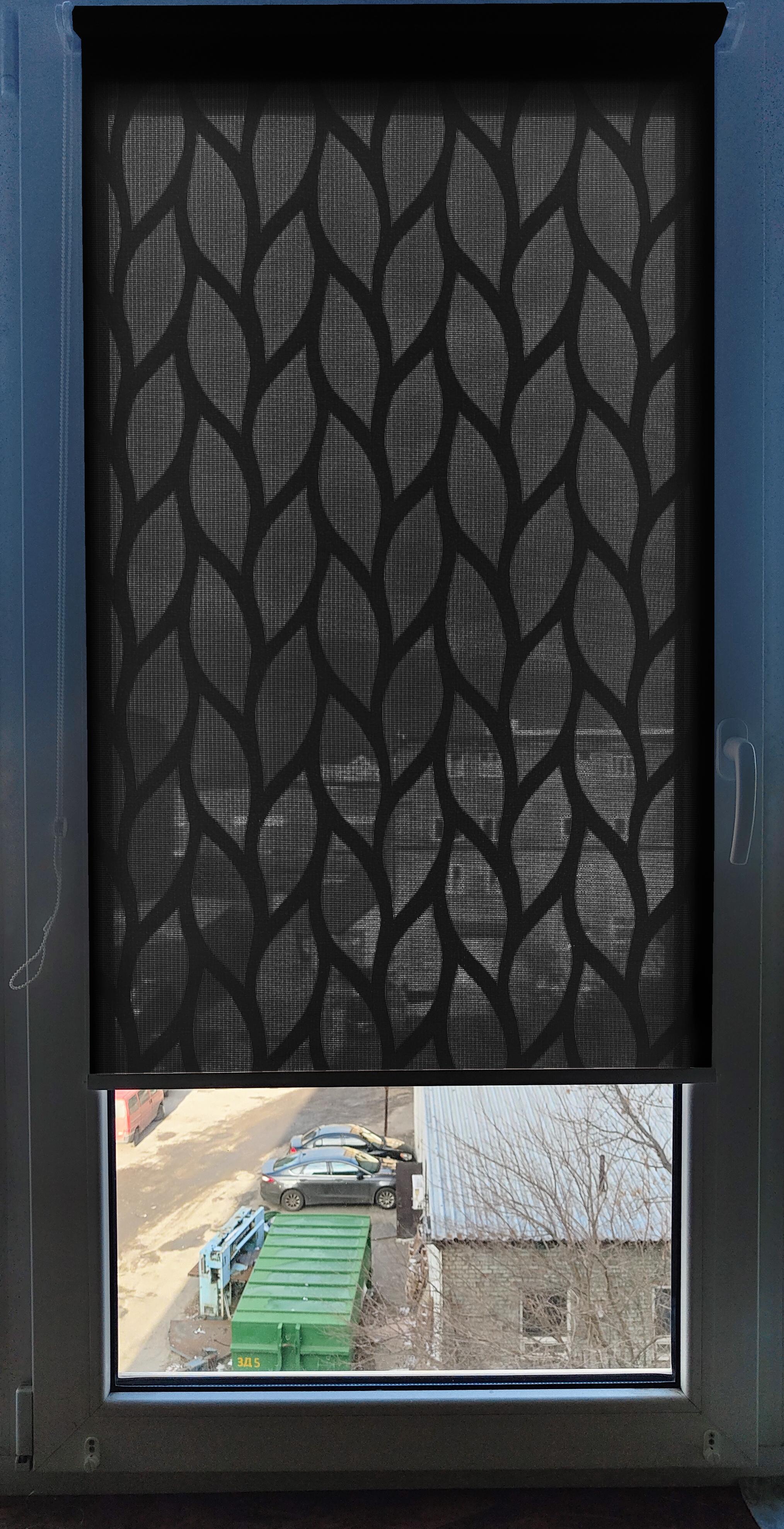 Рулонная штора тканевая Anwis Bella 110x200 см Черный (ОТК-9-101010836)