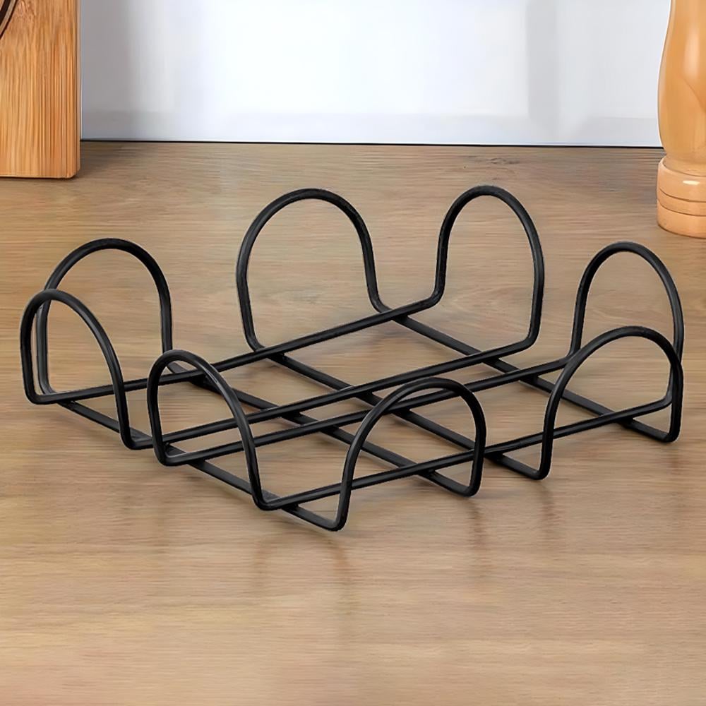 Салфетница на стол металлическая 18x18x6 см Черный