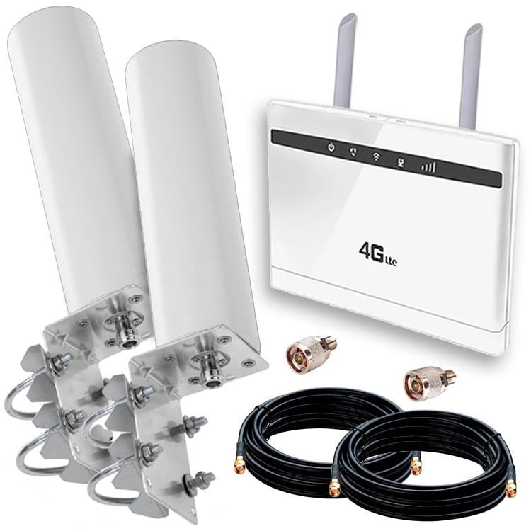 Wi-Fi-роутер CP-100-3 и широкополосные всенаправленные MIMO антенны 2 шт. 20 дБ (203)