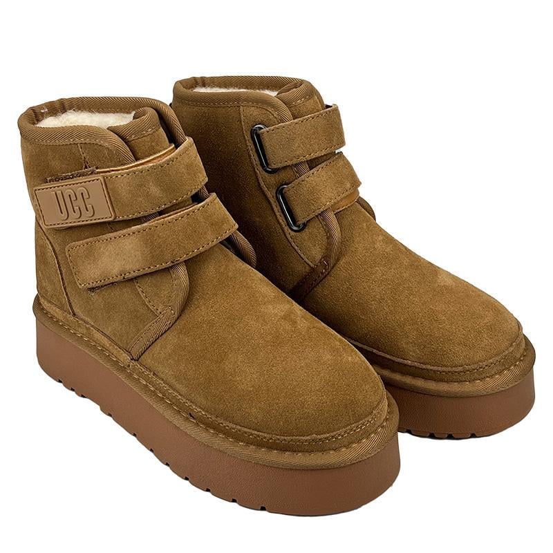 Угги женские замшевые на платформе липучка 501-2 p. 38 24,5 см Коричневый - фото 1 Угги женские замшевые на платформе липучка 501-2 p. 38 24,5 см Коричневый - фото 1